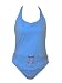 VM by Manhattan Beachwear Turquoise Meridian Halter Tank-suit w/Belt L