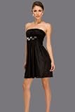 Checkered Trim Strapless Dresses