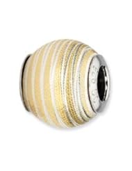 Sterling Silver Gold-plated Laser Cut Charm for 3mm Charm Bracelets