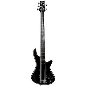 Schecter Stiletto Deluxe-5 Electric Bass (5 String, Gloss Black)