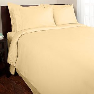 800TC Cotton Duvet Set, Full Queen, Gold by