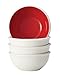 Rachael Ray Dinnerware Rise 4-Piece Stoneware Cereal Bowl Set, Red