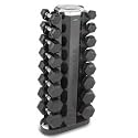 Hampton Dura-Bell Dumbbell 8 Pair Studio Club Pack with Rack