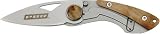 Professional Bull Riders Stainless Steel Mini Clip Maple Overlay Pocket Knife