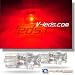 2 SUPER RED INVERTED CONE LED LIGHT BULBS 194 158 168