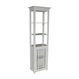 Elite Home Fashions Neal Collection Shelved Linen Tower, White by Elite Home Fashions