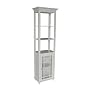 Elite Home Fashions Neal Collection Shelved Linen Tower, White