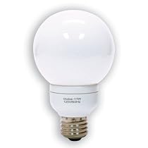 GE 47484 11 Watt (40 Watt equivalent) Energy Smart G25 Globe CFL 6 Year Life Light Bulb 3 Count