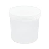 uxcell プラスチック製ワイドジャー　ラブボトル　ホワイト　1000mL 9cm直径