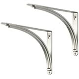 Decopolitan 113255 Arches Bracket Pair for Shelves, Brushed Nickel