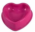 Cute Pink heart Shape Cat  Puppy or Small Dog feeding bowl