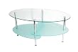 Walker Edison 38 in. Wave Oval Coffee Table