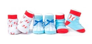 Trumpette Awchooo BASEBALL 3 prs Baby Boy Socks 0-6 Months