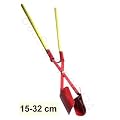 Erdlochschaufel 15-32 cm Gr.2 Lochspaten Erdlochausheber Erdlochheber Handbagger Lochschaufel handlochschaufel mit 2 St�ck Hartholzstiele