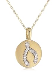 Kobelli "Jadore" Round Diamond Fashion Pendant Necklace (0.07 Cttw, HI/I1-I2)