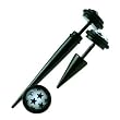 Titanium Fake Expander (Long) - 16g Wire - 0g Black Star Logo - Sold as Pair