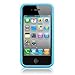 Bumper Case for Apple iPhone4 - Bumper with buttons for volume and power - Blue