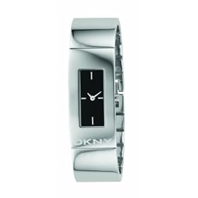 DKNY Ladies Stainless Steel Bangle Watch With Black Dial