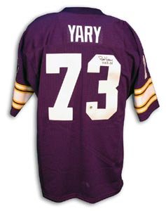Ron Yary Signed Minnesota Vikings Throwback Purple Jersey - HOF 01