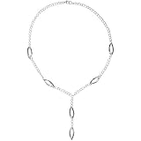 Sterling Silver Organic Leaf 16in Y-Drop Necklace