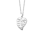 Sterling Silver "Make A Joyful Noise Unto The Lord Rejoice And Sing Praises" Heart Pendant, 18"