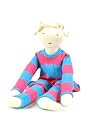 Happygreenbee Organic Cotton Abbee Doll - 19" Blue & Pink