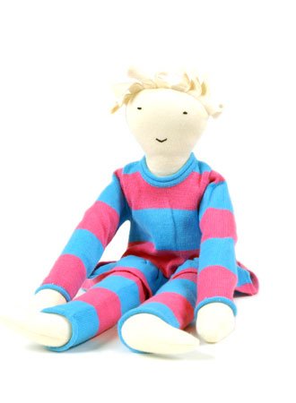 Buy Happygreenbee Organic Cotton Abbee Doll – 19″ Blue & Pink