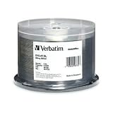 Verbatim 96732 8.5GB 2.4X DataLifePlus DVD+R DL (50pk Spindle, Shiny Silver)