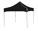 KD PartyShade PF100K 10-Foot by 10-Foot Heavy Duty Steel Frame One Piece Pop-Up Indoor/Outdoor Portable Canopy, Black