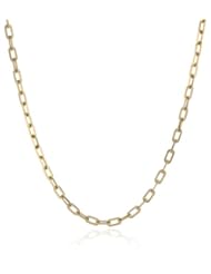14k Italian Yellow Gold 2.50mm Diamond Cut Anchor Link Chain Necklace, 16"
