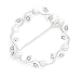 Jewelry : Wavy Circle Fashion Pin with Blue Crystals and White Simulated Pearls