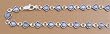 Sterling Silver Stone Anklet - Antique - Heart Cut and Blue - 10'' in Length