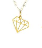 Kris Nations Diamond Solitaire Gold Necklace