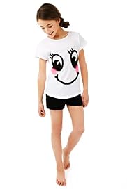 Pure Cotton Big Face Print Shortie Pyjamas