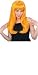 Adult Glamour Long Orange Wig