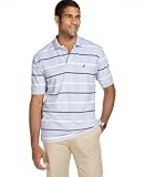 Nautica Big & Tall Short Sleeve Striped Pima Polo