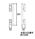 旧立山アルミ部品 玄関ドア 把手：把手(たてかまち)[WD7449] [SI]シルバー×勝手：左勝手