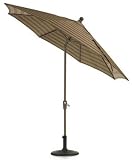 Outdoor Living : 11' Auto-tilt Umbrella Champagne Redwoo
