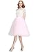 Nemobridal Women's 7 Layer Short Elastic Waistband Tutu Princess Tulle Midi Skirt