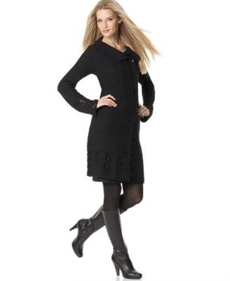 Click here to buy Style&co. Crocheted Metallic Sweater Coat by Style&co..