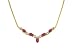 9ct Yellow Gold Diamond and Ruby Ladies Necklace