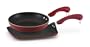 Paula Deen Signature Porcelain 9-Inch Nonstick Skillet and 11-Inch Nonstick Square Griddle, Red