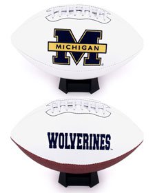 Michigan Wolverines Full Size Embroidered Football