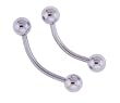 Anodized Lavender Titanium Eyebrow - 16g - 11mm x 4mm Bar (Sold as Pair)