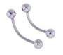 Anodized Lavender Titanium Eyebrow - 16g - 11mm x 3mm Bar (Sold as Pair)
