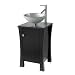Pegasus PE714107 18-Inch Vessel Vanity with Black Granite Top, Espresso