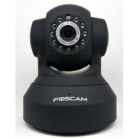 Foscam FI8918W Wireless/Wired Pan & Tilt IP Camera with 8 Meter Night Vision and 3.6mm Lens (67?? Viewing Angle) - Black NEWEST MODEL (replaces the FI8908W)