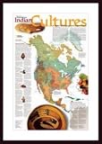 North American Indian Cultures by National Geographic 36.00X23.00 Framed with Black Wood Frame