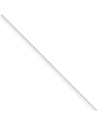 .50mm, 10 Karat White Gold, Diamond-Cut Cable Chain - 16 inch