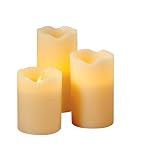 Flameless Melted Edge Wax Candles - 4